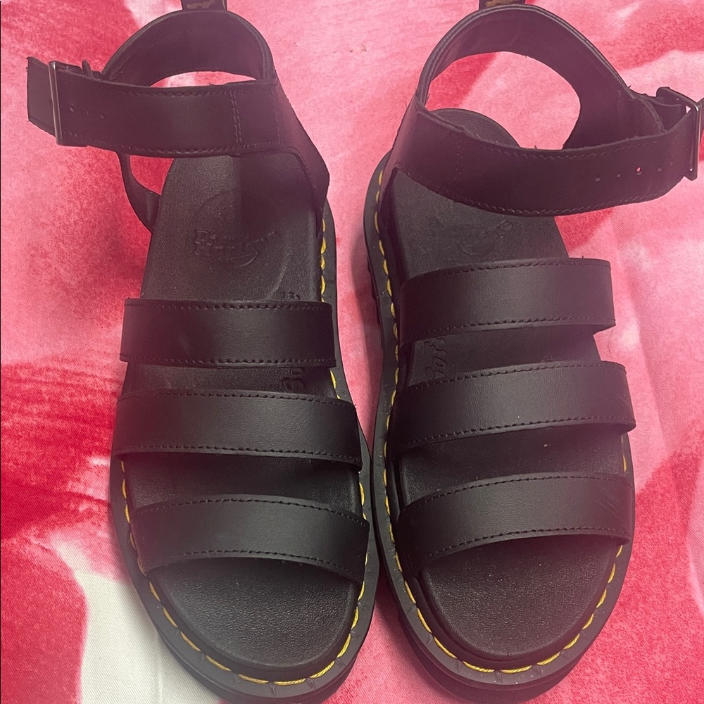 Dr. Martens Black Strap Sandals
